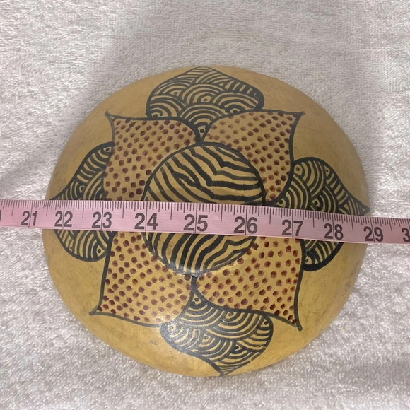 Vintage Handmade African Interlocking Interwoven Wooden  Tribal Art Stand W Bowl - Picture 10 of 11